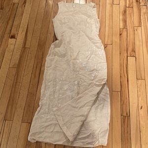 SOLD White Linen Dress Vintage